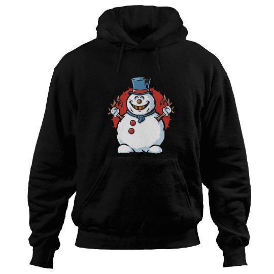 frosty snowman creepy Hoodies