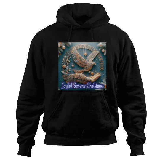 Joyful Serene Christmas. Hoodies