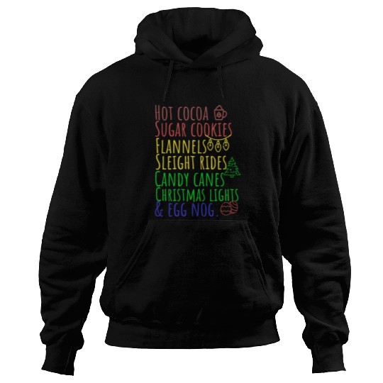 Hot cocoa sugar cookies Christmas lights Hoodies