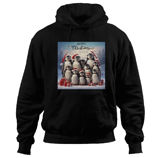 Christmas funny penguins Hoodies