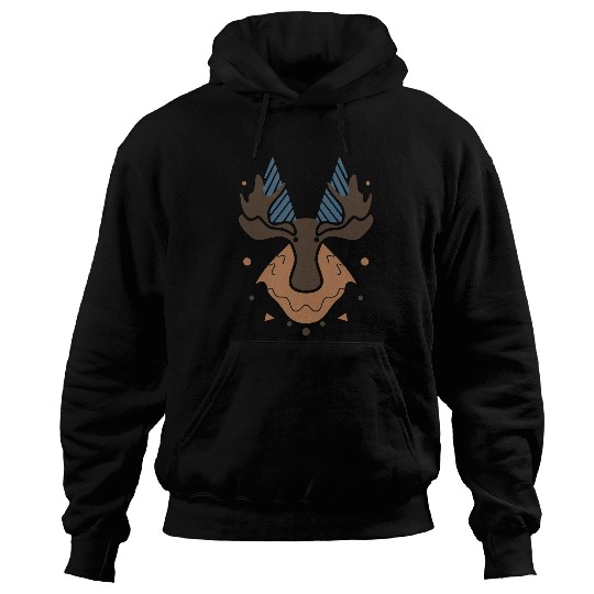 Moose Mountains Design Boho Style Vector 3 Colors Hoodies