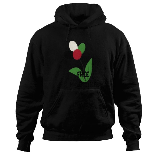 Free Palestine,Flag-colored rose ,watermelon color Hoodies