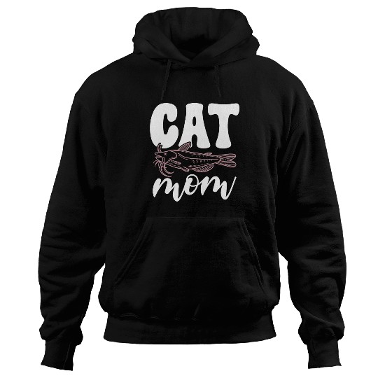 Cat Mom Catfish Catfishing Angler Noodler Hoodies