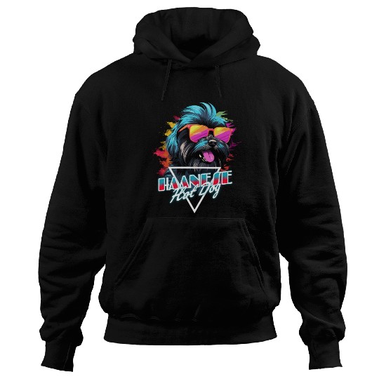 Retro Wave Havanese Hot Dog Hoodies