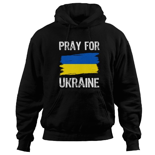 Pray For Ukraine With Ukrainian Flag Hoodies