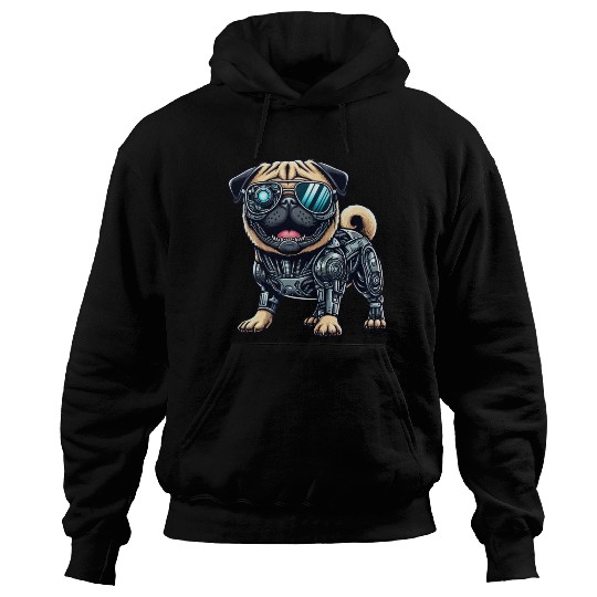 Pug Cyborg - Bionic Robot Dog Hoodies