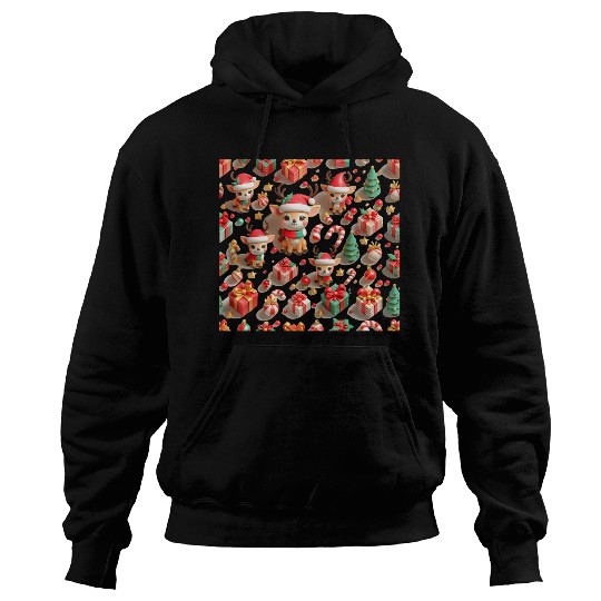 Cute Christmas deer pattern Hoodies