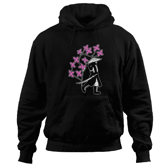 Samurai Sakura Tree Chinese Warrior Gift Hoodies