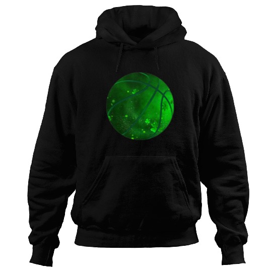 Basketball Shamrock Lucky Clover Irish St Patrick Hoodies
