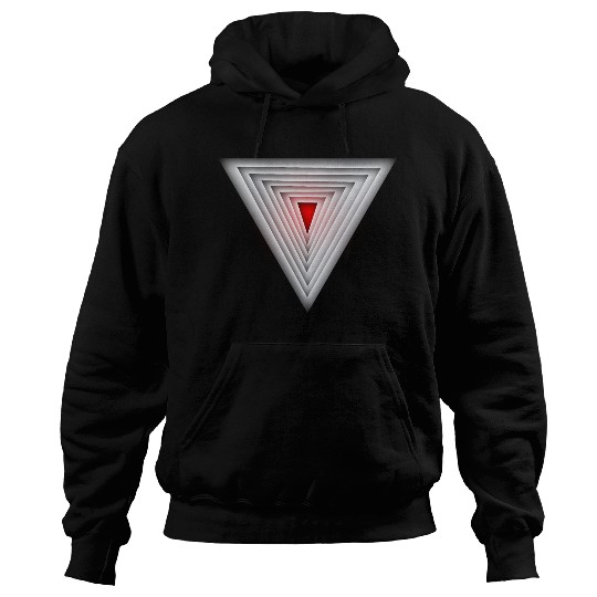 Glowing Red Triangle Hoodies