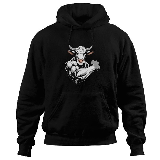 Workout Gym Cow Hoodies