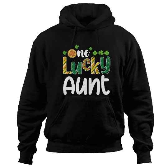 One Lucky Aunt Matching Family St Patrick's Day Hoodies