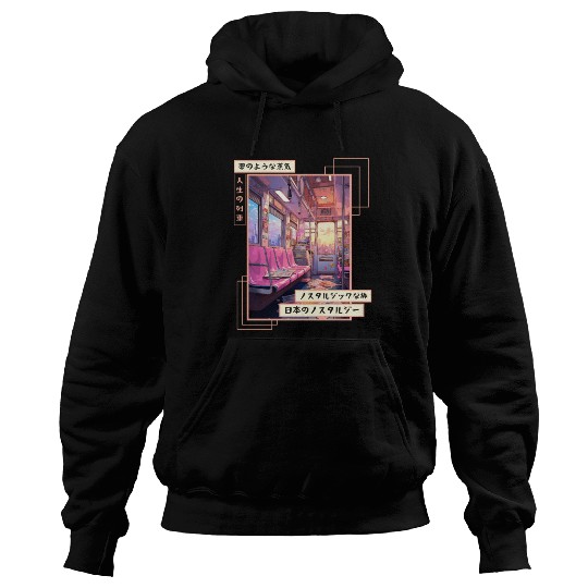 Japanese Aesthetic Subway Streetwear Vaporwave Ret Hoodies