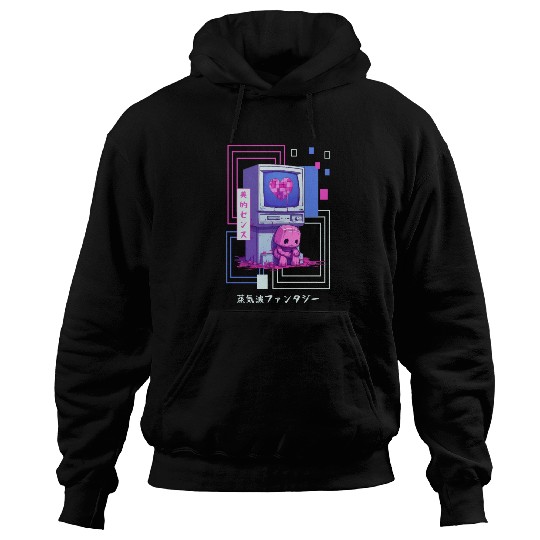Kawaii Japanese Retro 90s Nostalgia Vaporwave Retr Hoodies