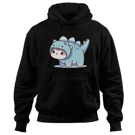 Cat in Stegosaurus Costume Hoodies