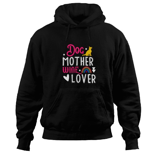 Dog Mother Wine Lover Hoodies