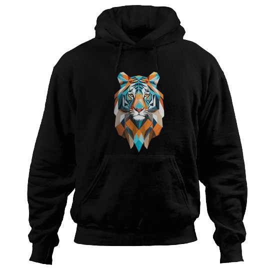 Painting Pixels: Animal lion Tales Hoodies