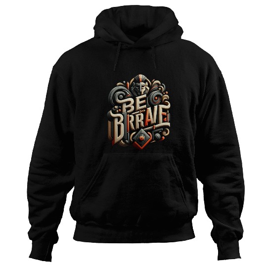 Empowering Lion 'Stay Strong' Motif Hoodies
