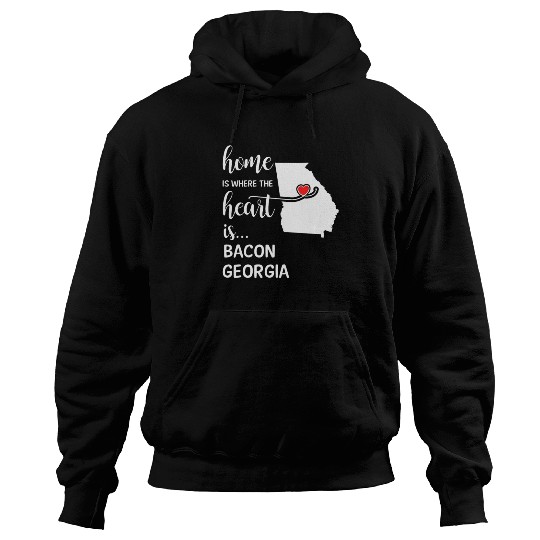 Bacon County Georgia Is Where My Heart Is Cool Hoodies