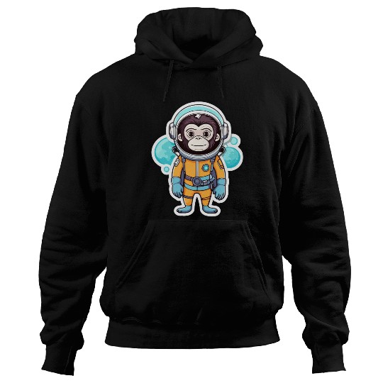Monkey Ape Astronaut Illustration Hoodies