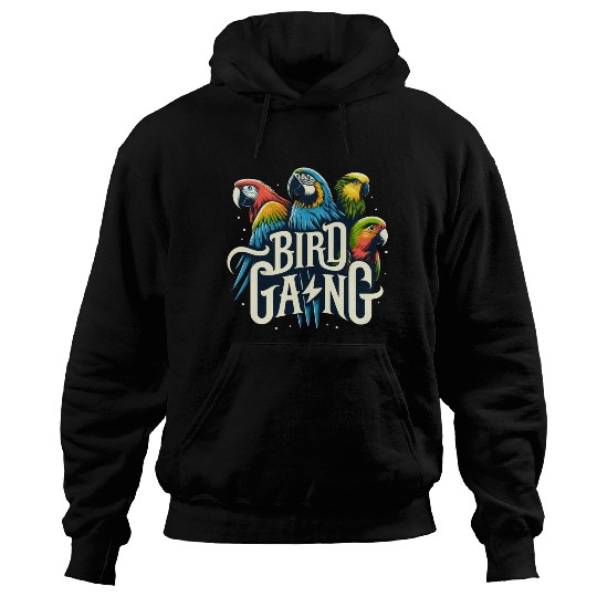 Bird Gang Parrot Funny Birder Flock Owner Macaw Hoodies