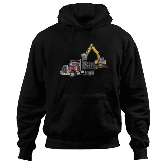 Dump Truck and Excavator Hoodies