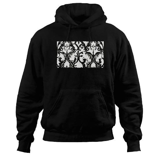 Gothic Black White Design Hoodies