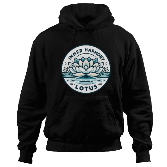 Inner Harmony Lotus - Serene Water & Flower Design Hoodies