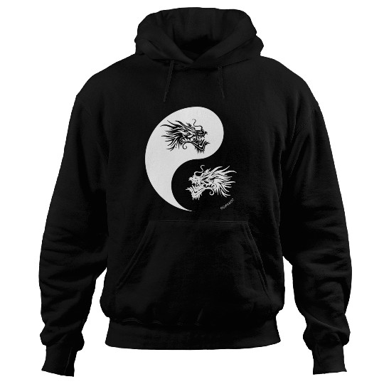 Yin and Yang Dragon Circle Hoodies