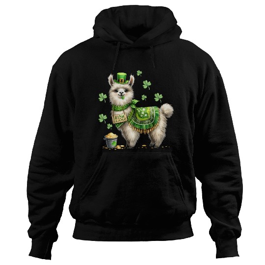 Irish LLama St Patrick Day Hoodies