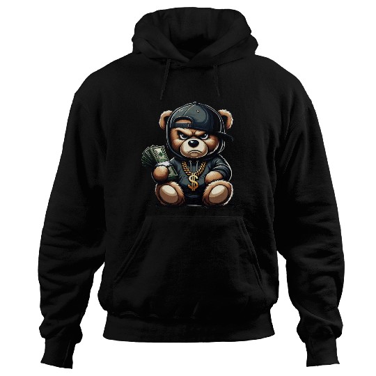 streetwise teddy bear with money Hoodies