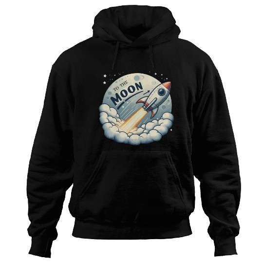 To The Moon Hoodies