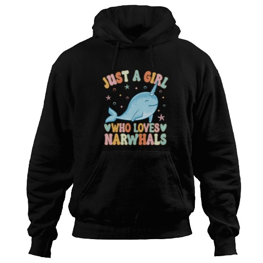 Narwhal Girl Narwhal Lover Hoodies