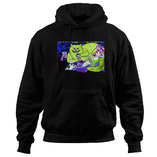 Alice in Picnic land Black (Light Version) Hoodies