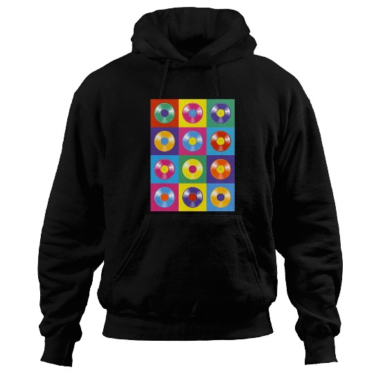 Pop Art Vinyl Albums Poster Hoodies