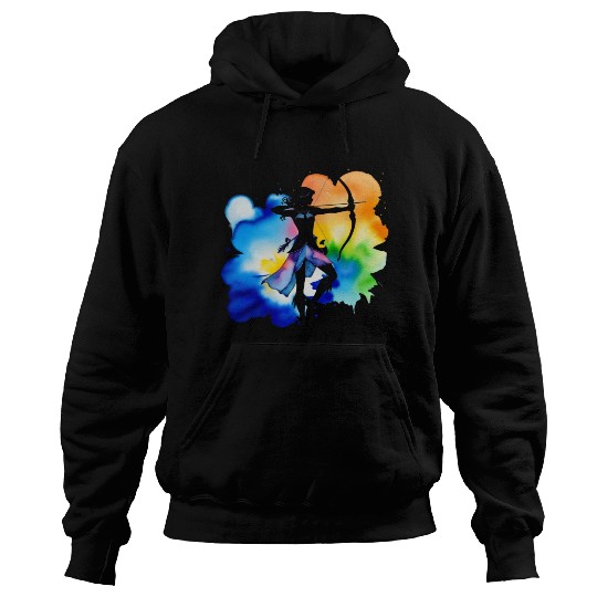 Color splash zodiac: Sagittarius Hoodies