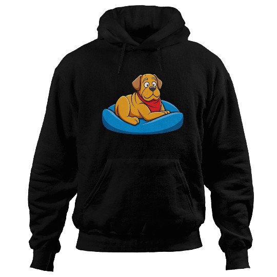 Relaxed Mastiff Lounging on Big Cushion Art Hoodies