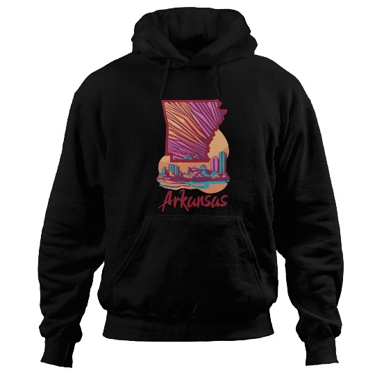 ARKANSAS NATURAL STATE ORANGE Hoodies