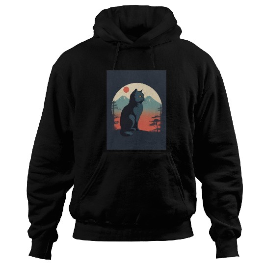 Persian Cat 1 - Japanese Retro Art Hoodies