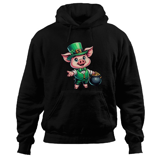 Cute St. Patrick's Piglet Hoodies