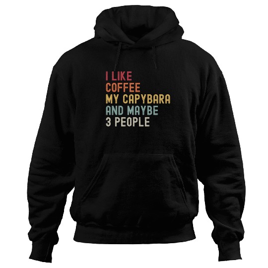 I Like Coffee My Capybara and Maybe 3 People Hoodies