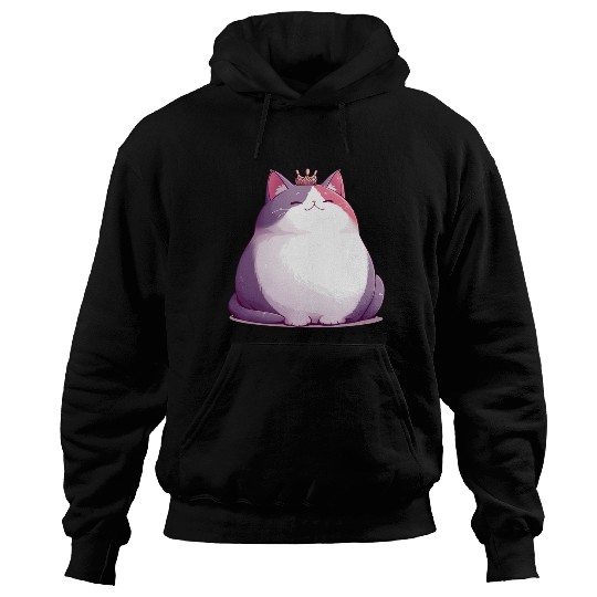 Chunky Kawaii Cat Queen Hoodies