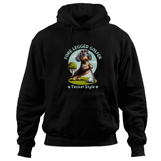 Cute Teckel, dachshund lover and golfers Hoodies