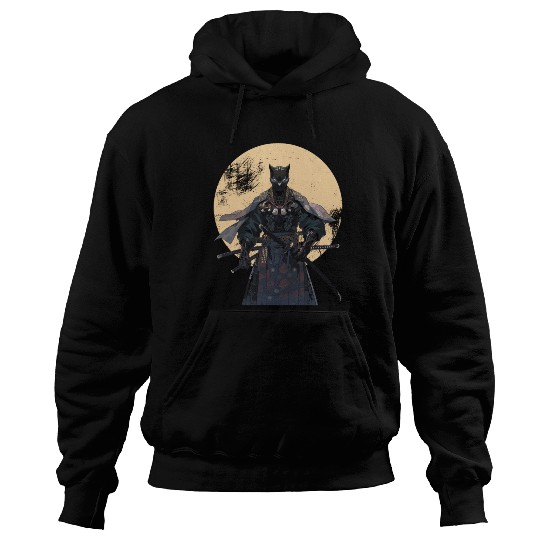 Anime Panther Warrior Samurai katana Hoodies