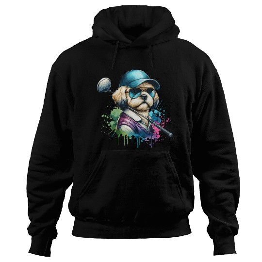 Bolonka Golfer Golf Course Dog Owner Hoodies