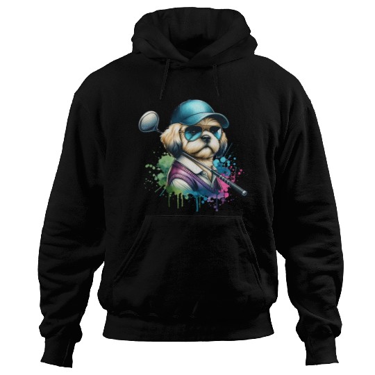 Bolonka Golfer Golf Course Dog Owner Hoodies