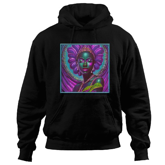 African Goddess Violet Nurturing Me - 1 Hoodies