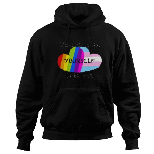 Pride hearts - You can be yourself with me Hoodies