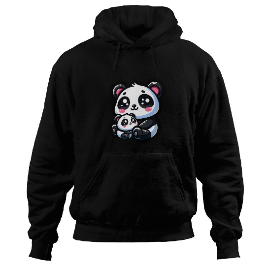 Proud Mother Panda With Her Cub for Mother's Day Hoodies