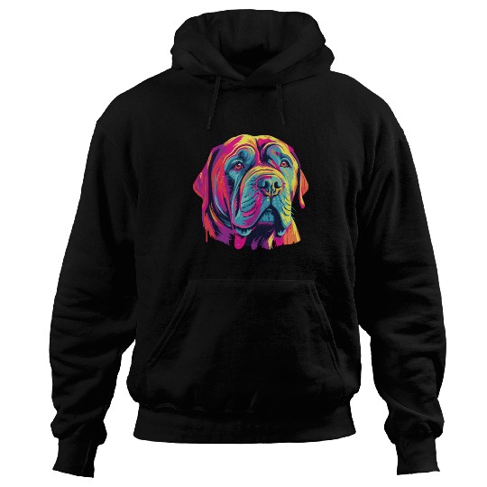 Watercolor Colorful Neapolitan Mastiff Hoodies